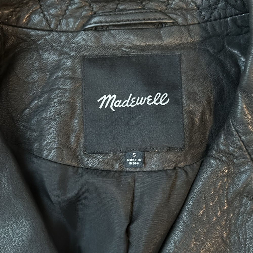 Madewell Washed Leather Motorcycle Jacket - Picture 3 of 5